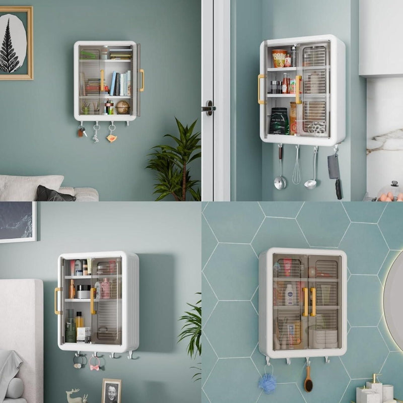 Minimalist Wall-Mounted Bathroom Storage Box – No-Drill Waterproof Organizer Shelf