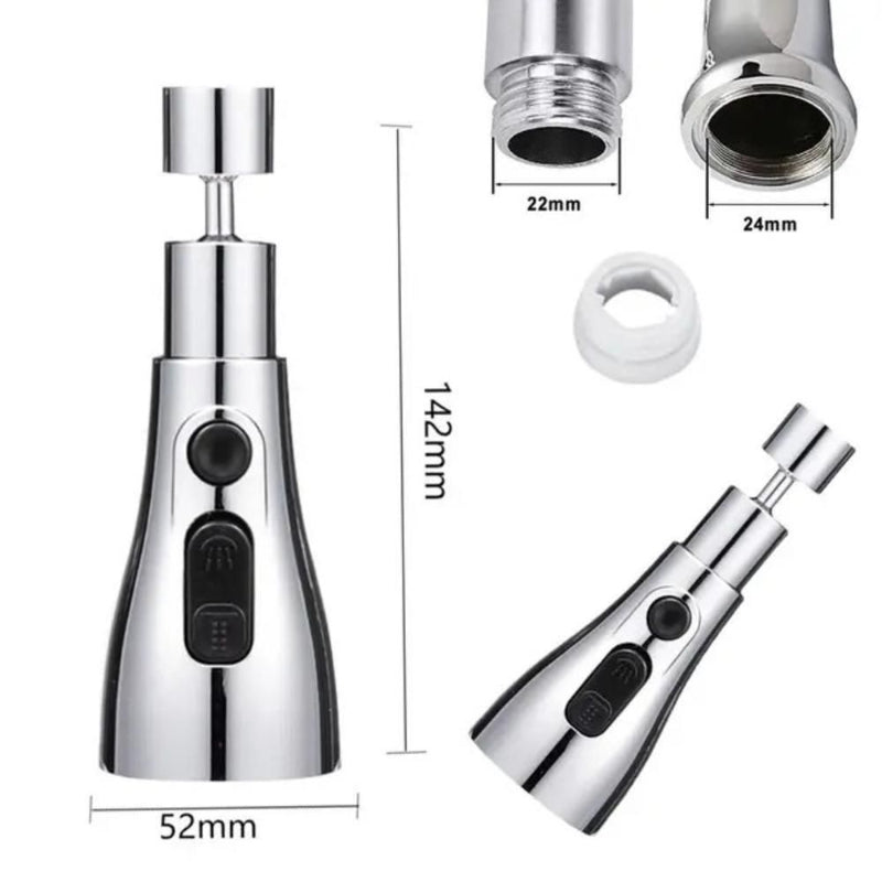 3-Mode Stainless Steel Kitchen Sink Faucet – Chrome Finish Water Saver Tap for Home Kitchen