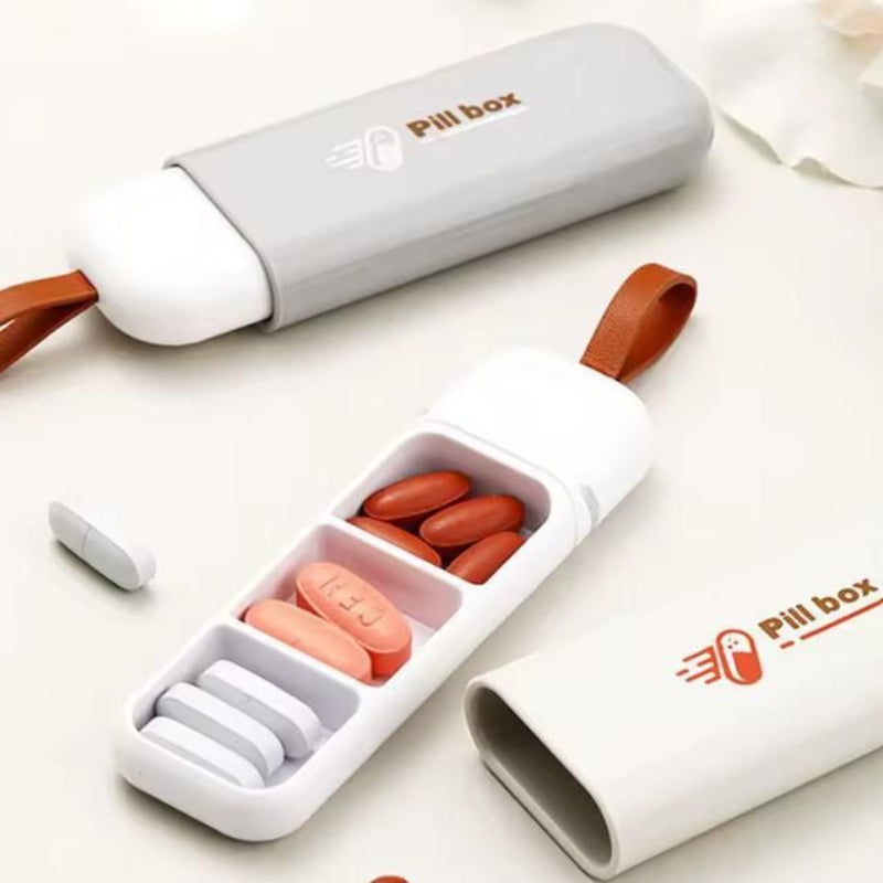 Compact 3-Compartment Pill Organizer Box – Daily Medicine Storage Case