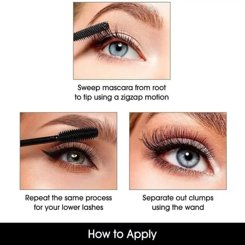 3-in-1 Waterproof Eye Makeup Combo – Mascara + Eyeliner (Long-Lasting & Smudge-Proof)