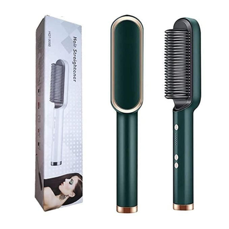 Professional Electric Hair Straightener Comb Brush – 3-in-1 Styling Tool with Adjustable Heat