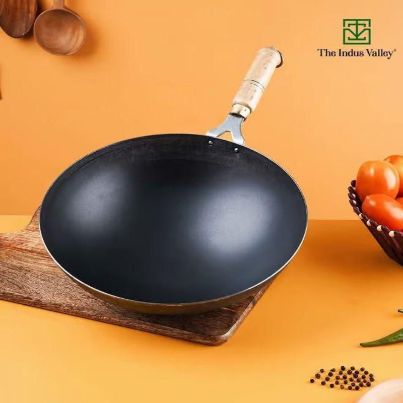 Non-Stick Iron Cooking Pot (2.3 L) – Durable Everyday Kadhai-Style Pot for Home Kitchen
