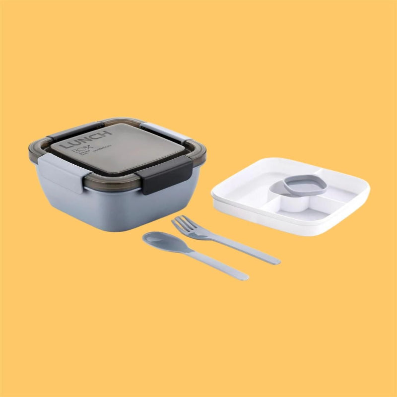 Airtight Modular Plastic Lunch Box (750 ML) – Leak-Resistant Food Storage Container for Office & Travel