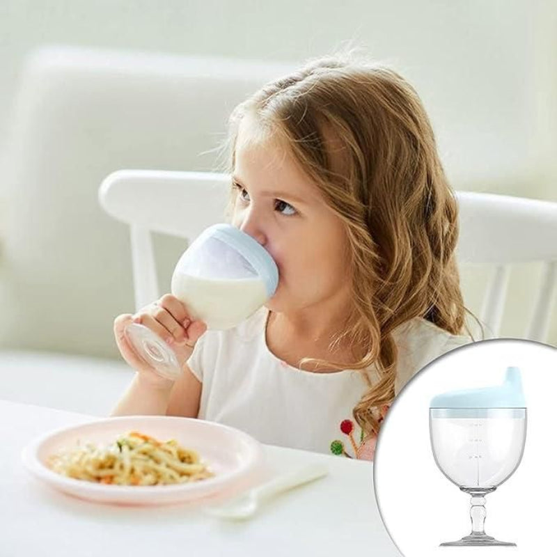 Baby Sippy Cup with Stem Handle – Lightweight Plastic Training Cup for Toddlers & Kids
