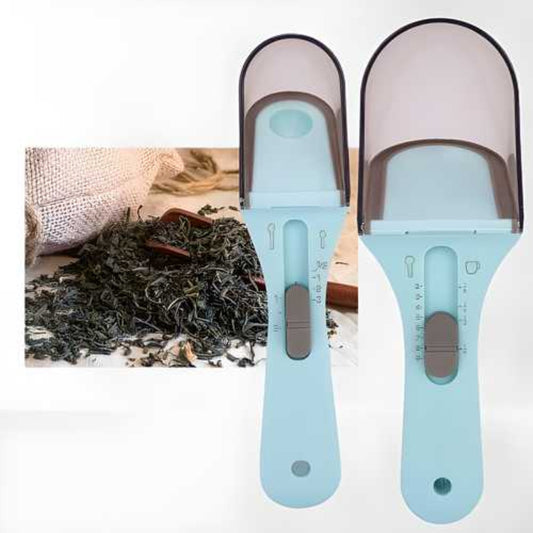 Adjustable Accurate Measuring Spoon Set – 130ml & 30ml Silicone + PP Baking & Cooking Tools