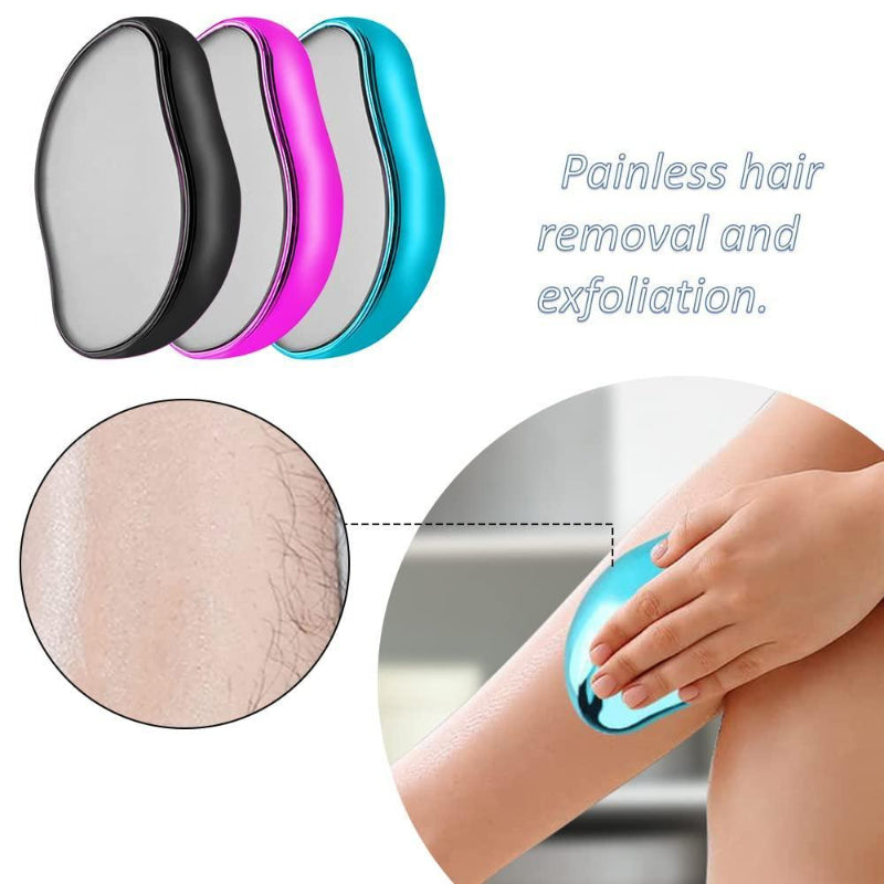 Magic Crystal Hair Eraser – Painless Hair Removal & Exfoliation Tool (Reusable & Washable)