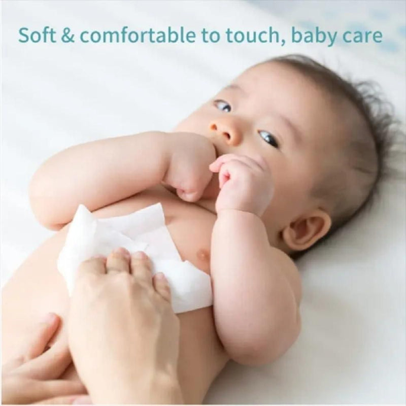 Mini Portable Disposable Baby Wipes – 64 Wet Wipes in 8 Travel Pouches for Face & Household Use
