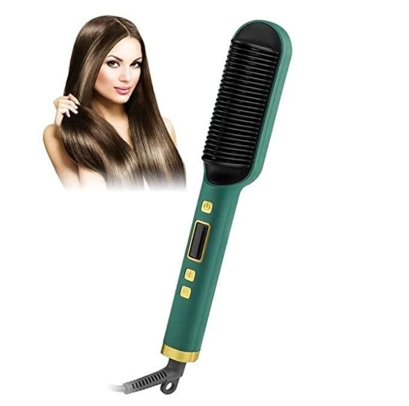 Professional Electric Hair Straightener Comb Brush – 3-in-1 Styling Tool with Adjustable Heat