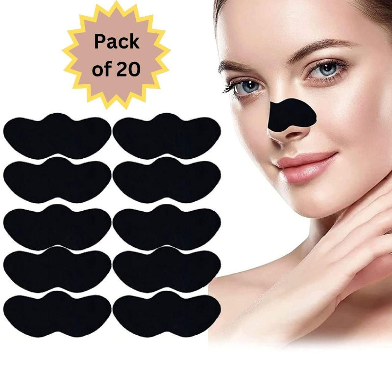 Deep Cleansing Bamboo Charcoal Blackhead Remover Nose Strips – Pack of 20