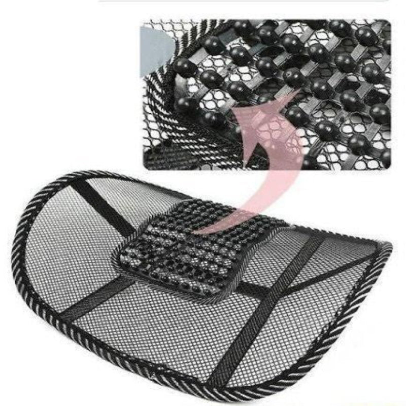 Car Lumbar Back Support Cushion – Breathable Mesh Seat Support for Back Pain Relief