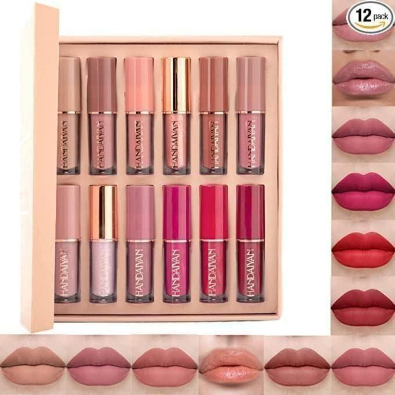 Velvet Matte Liquid Lipstick Mega Set – 12 Long-Lasting Shades
