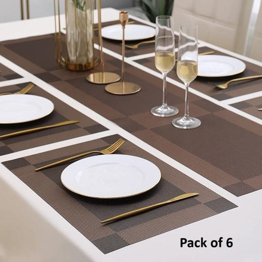 Anti-Skid Placemats for Kitchen Dining Table (Pack of 6)