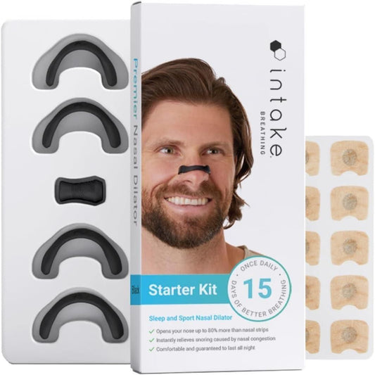 Breathing Nasal Strip Starter Kit – Silicone Anti-Snoring & Easy Breathing Aid