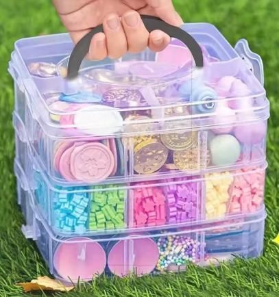 3 Layer 18 Grid Transparent Plastic Organizer