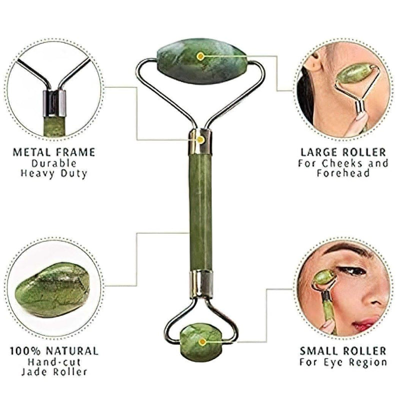 Natural Jade Stone Facial Roller & Massager