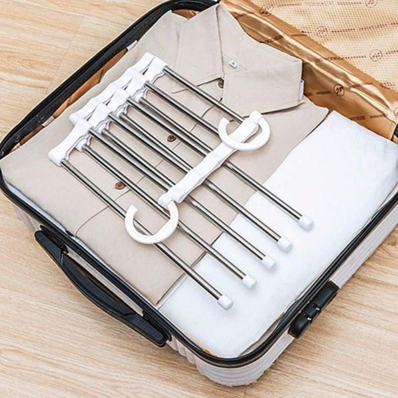 5-in-1 Stainless Steel Space-Saving Pants & Trouser Hanger Rack (Pack of 2)