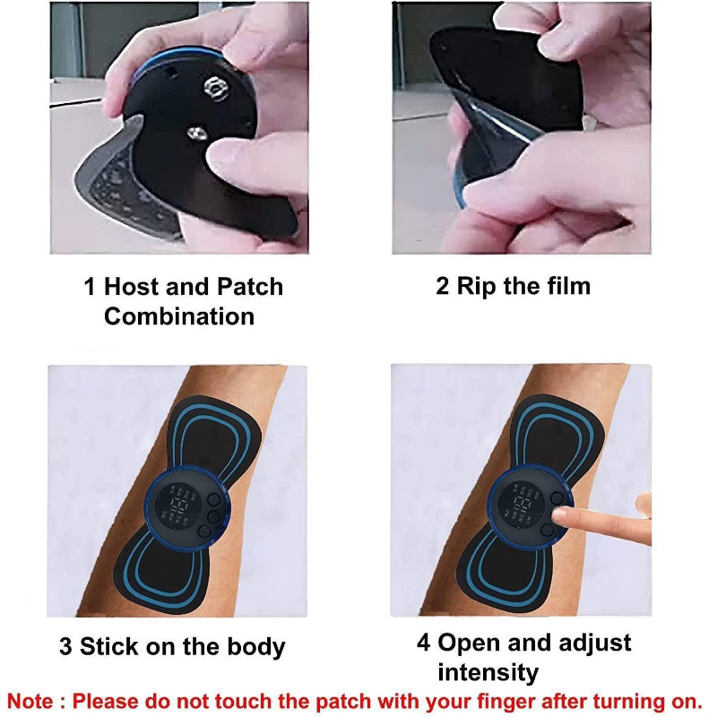 Rechargeable Mini Body Massager – 8 Massage Modes & 19 Intensity Levels for Pain Relief