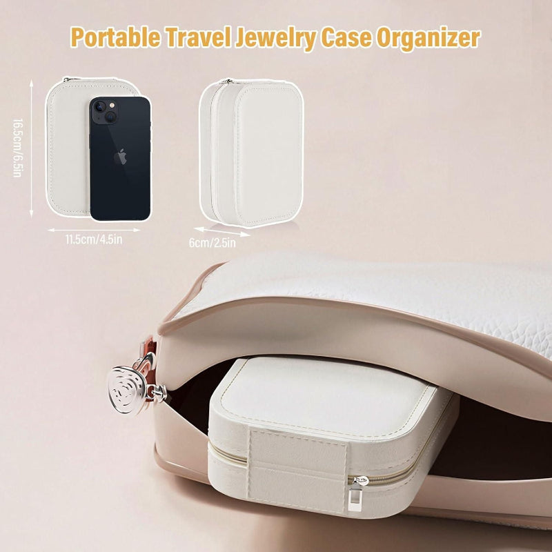 Luxury White Jewelry Box with LED Mirror – Premium Organizer for Accessories
