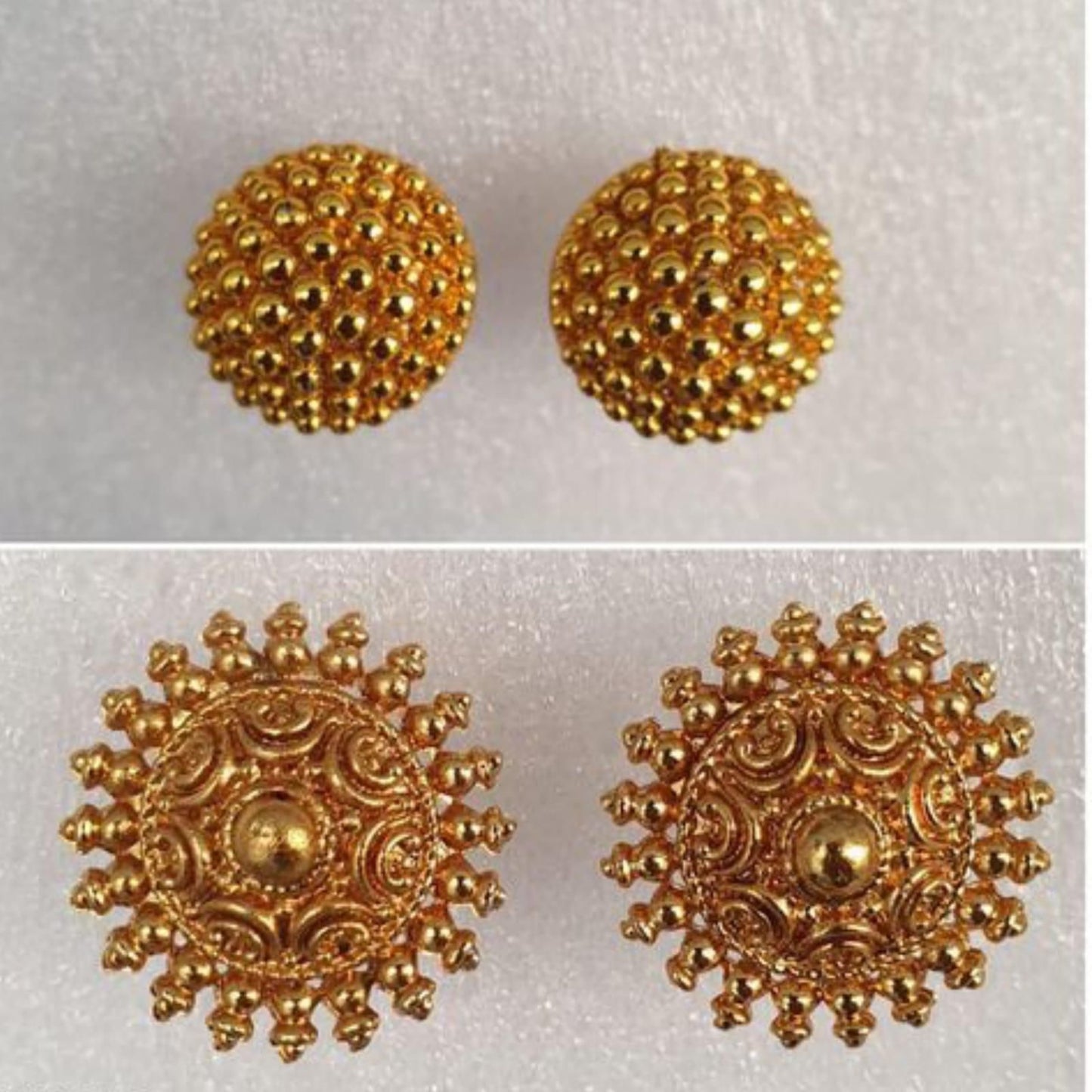 Trendy Gold-Plated Earrings Combo for Women – Stylish Everyday Wear (2 Pairs)