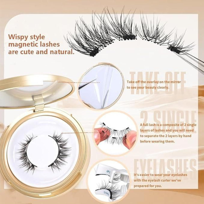 UltraLift Magnetic Eyelashes – Natural Black (1 Pair)