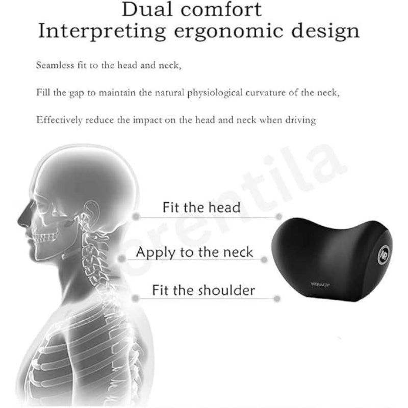 Memory Foam Car Neck Support Pillow (Pack of 2) – Ergonomic Head & Neck Pain Relief Cushions
