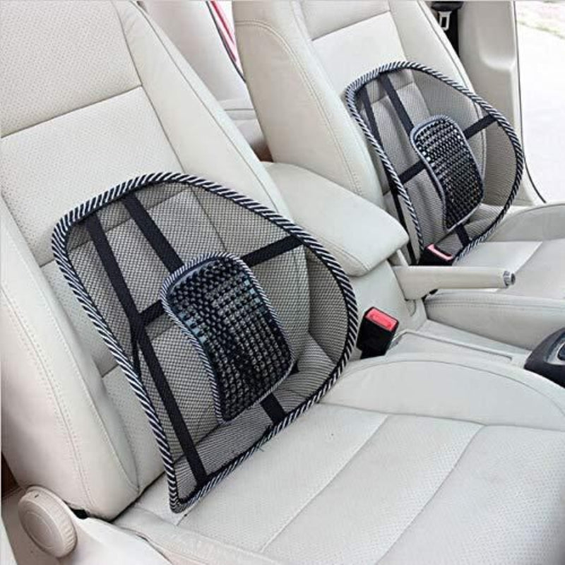 Car Lumbar Back Support Cushion – Breathable Mesh Seat Support for Back Pain Relief
