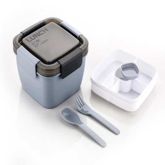Airtight Modular Plastic Lunch Box (750 ML) – Leak-Resistant Food Storage Container for Office & Travel