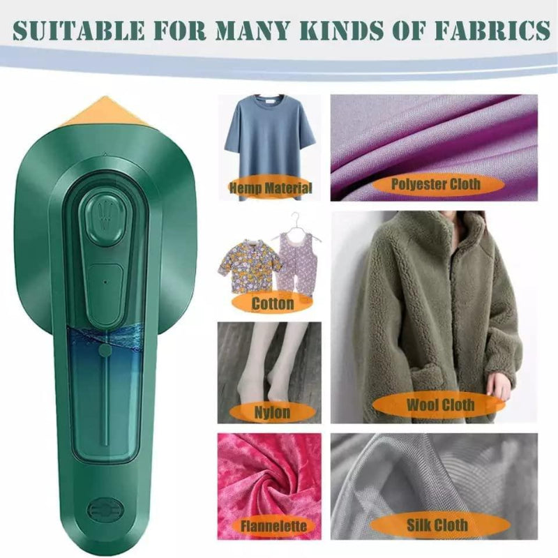 Portable Mini Travel Iron & Garment Steamer – Handheld Dry & Wet Ironing for Home & Travel