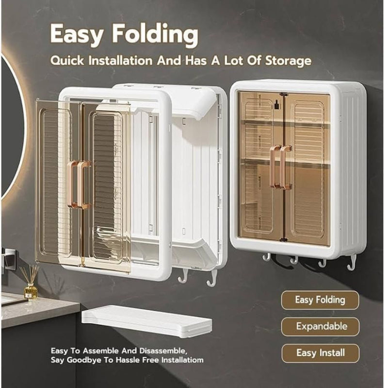Minimalist Wall-Mounted Bathroom Storage Box – No-Drill Waterproof Organizer Shelf