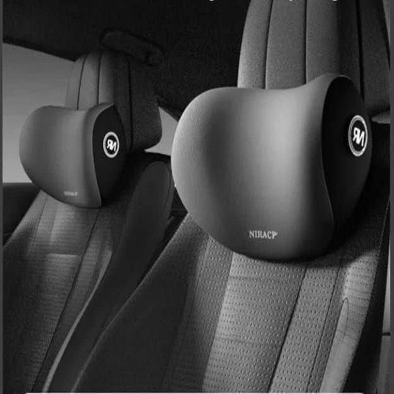 Memory Foam Car Neck Support Pillow (Pack of 2) – Ergonomic Head & Neck Pain Relief Cushions
