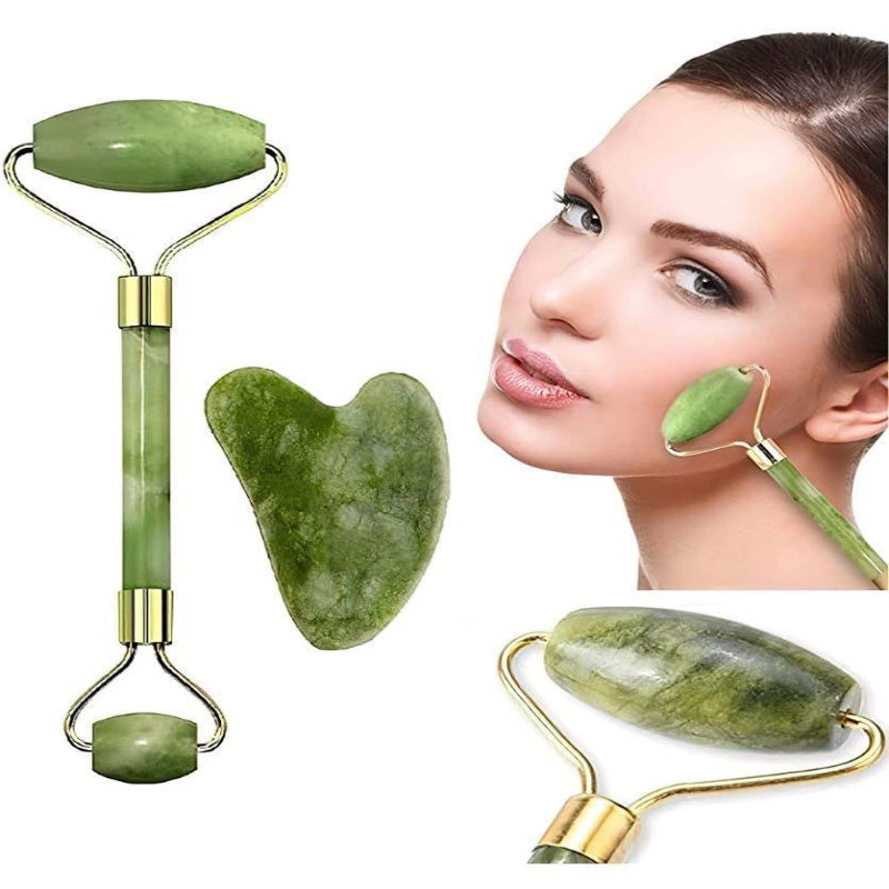 Natural Jade Stone Facial Roller & Massager