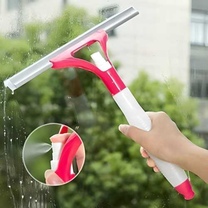 2-in-1 Spray Glass & Window Cleaning Wiper – Multipurpose Car, Mirror & Surface Cleaner