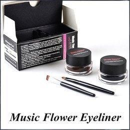 Music Flower Waterproof Gel Eyeliner Combo – Matte Black & Brown (6g Each)