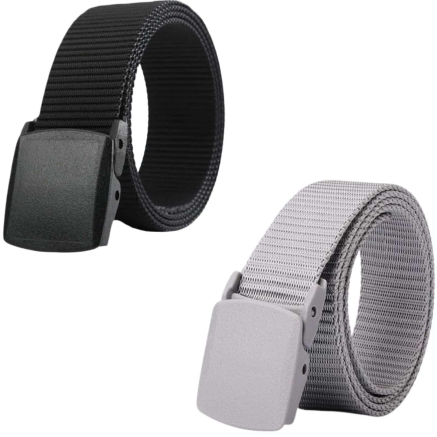Fidato Unisex Premium Canvas Casual Belts for Men & Women (Pack of 2)