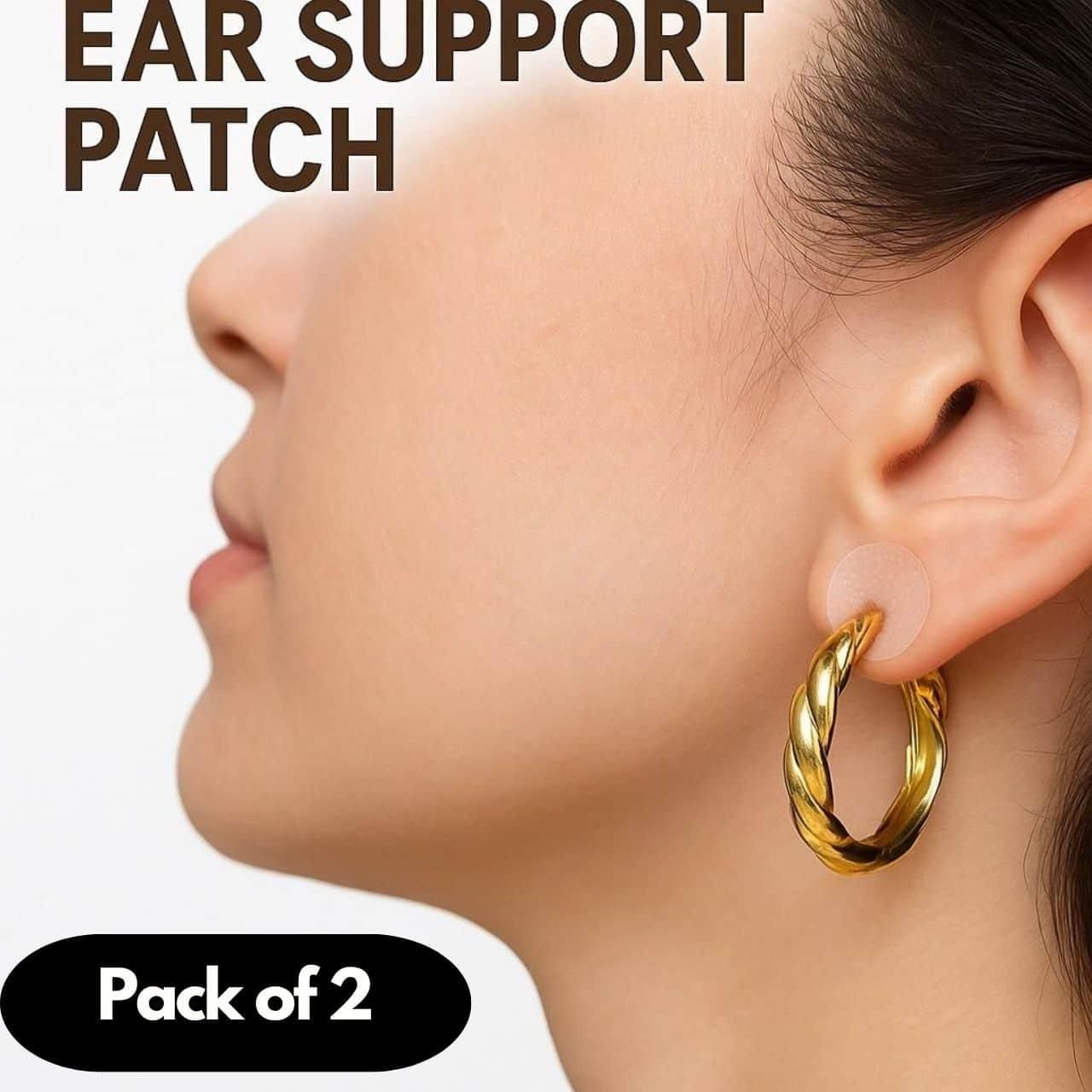 Premium Earlobe Support Patches for Heavy Earrings – 200 PCS (Pack of 2)