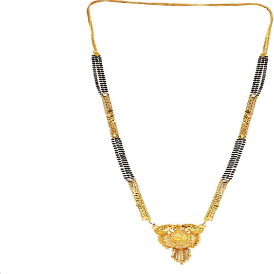 Elegant Gold-Plated Mangalsutra for Women – Minimal Traditional Design