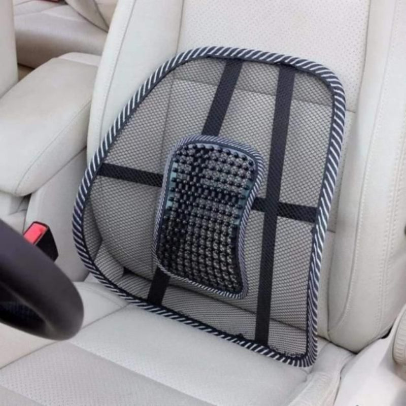 Car Lumbar Back Support Cushion – Breathable Mesh Seat Support for Back Pain Relief