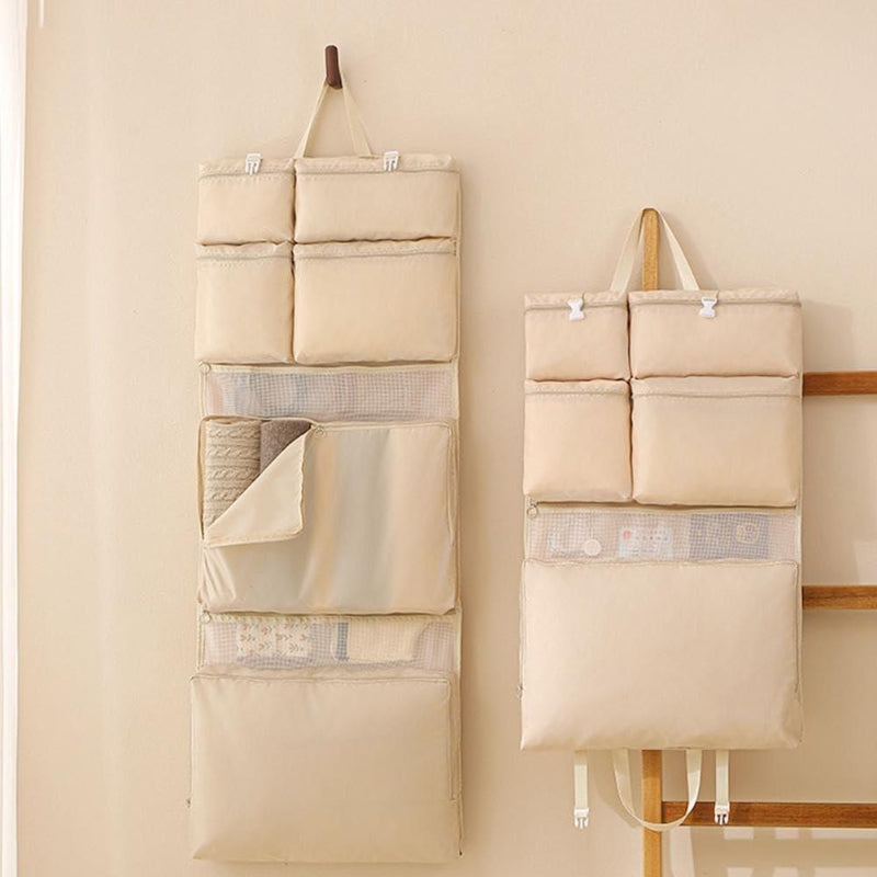 Foldable Hanging Travel Organizer Bag – Multi-Section Storage for Clothes & Toiletries