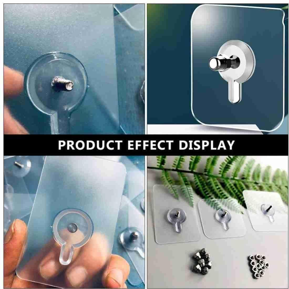 Heavy-Duty Self-Adhesive Wall Hooks (Pack of 10) – Strong, Nail-Free Hanging Solution