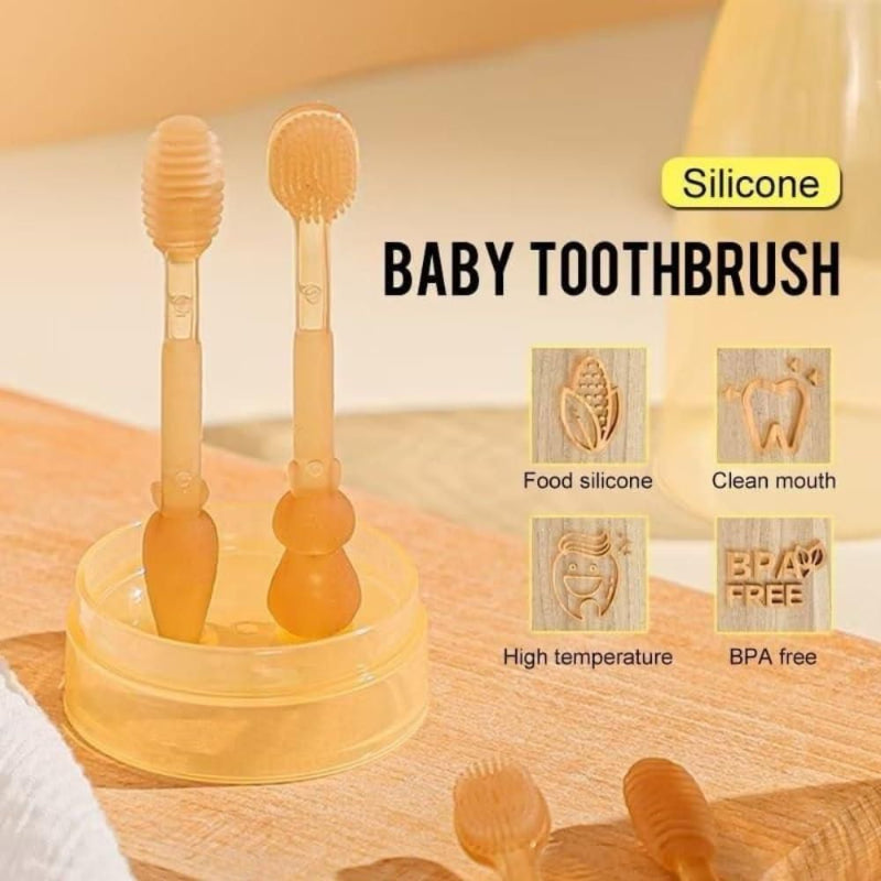Ultra-Soft Silicone Baby Toothbrush – Gentle Oral Care for Infants & Toddlers