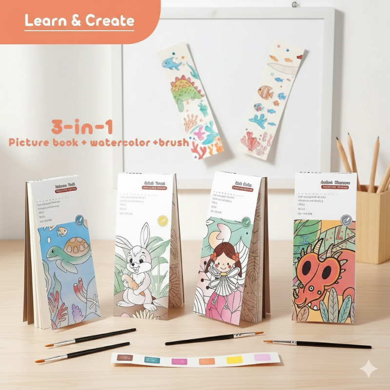 Pocket Watercolour Painting Book for Kids & Beginners