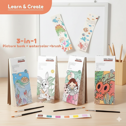 Pocket Watercolour Painting Book for Kids & Beginners