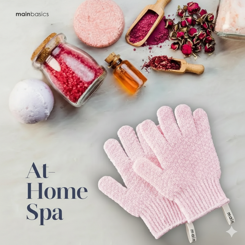 Five Finger Exfoliating Bath Gloves – Deep Cleansing Body Scrub (Pair)