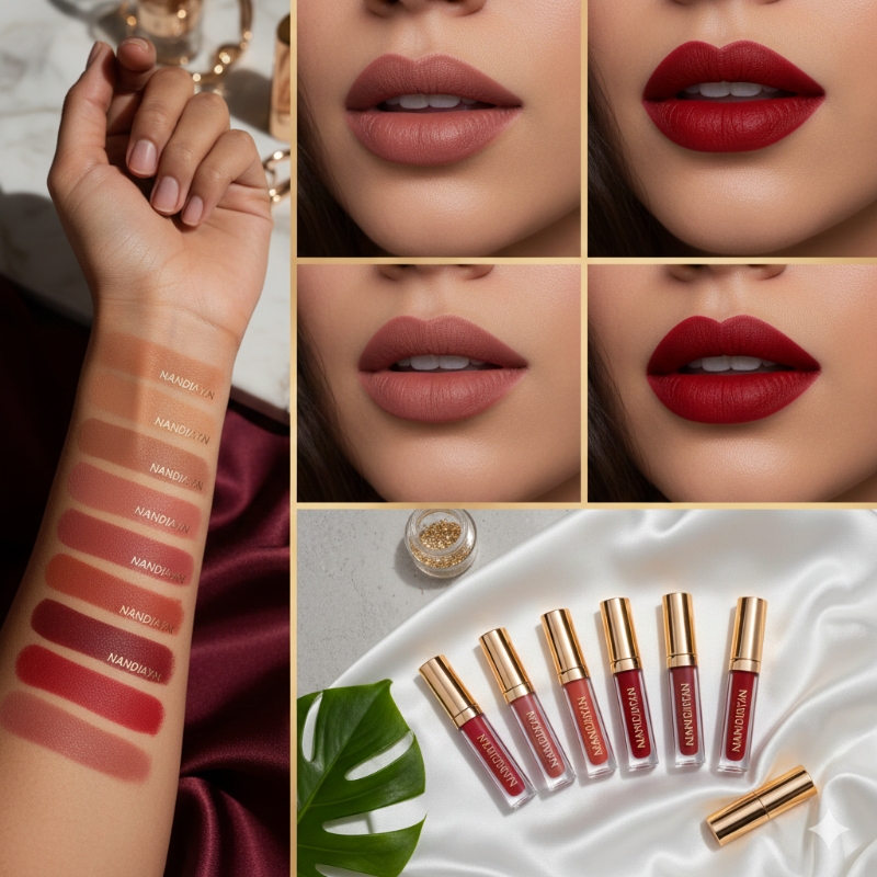 Feel High Metallic Liquid Lipstick Set – Pack of 6 (Shade A)