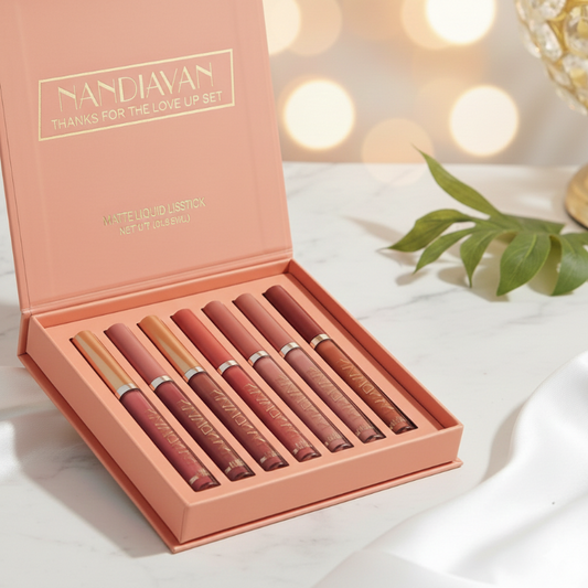 Feel High Metallic Liquid Lipstick Set – Pack of 6 (Shade A)