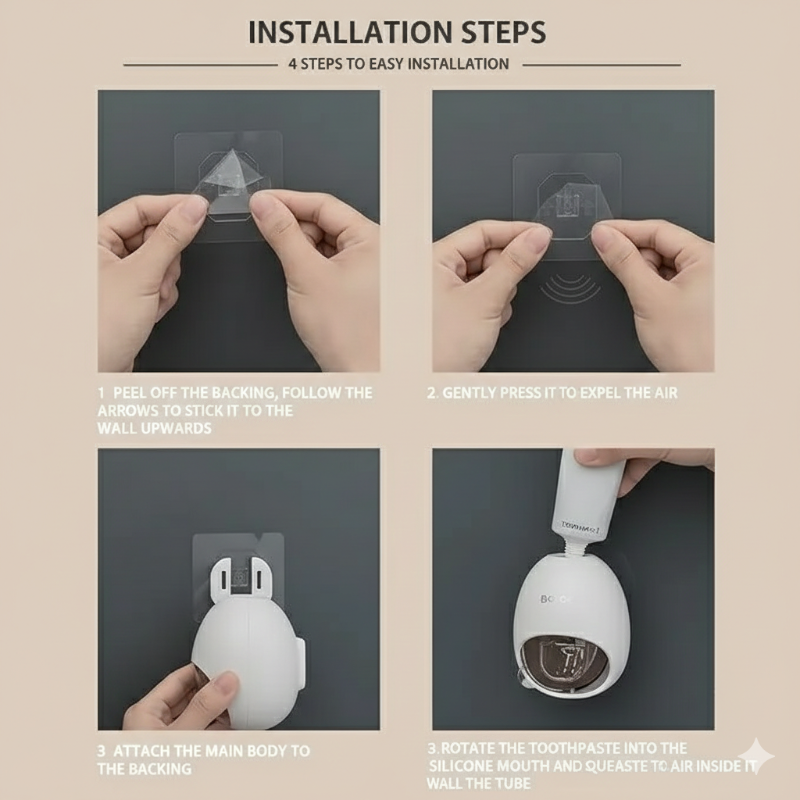 Automatic Toothpaste Dispenser – Mess-Free Wall Mounted Toothpaste Squeezer