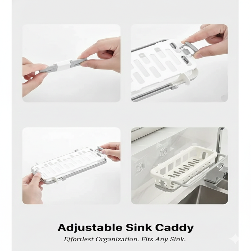 Retractable Sink Sponge Holder – Hanging Kitchen Storage Rack