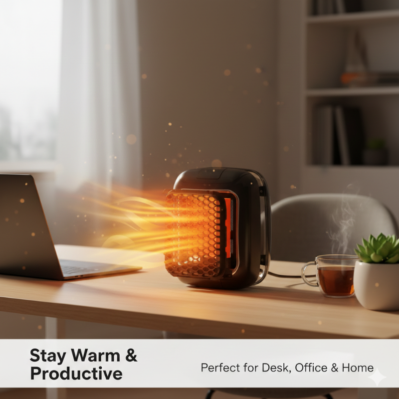Wall-Mounted Portable Turbine Room Heater – Silent Infrared Electric Convector for Bathroom & Bedroom