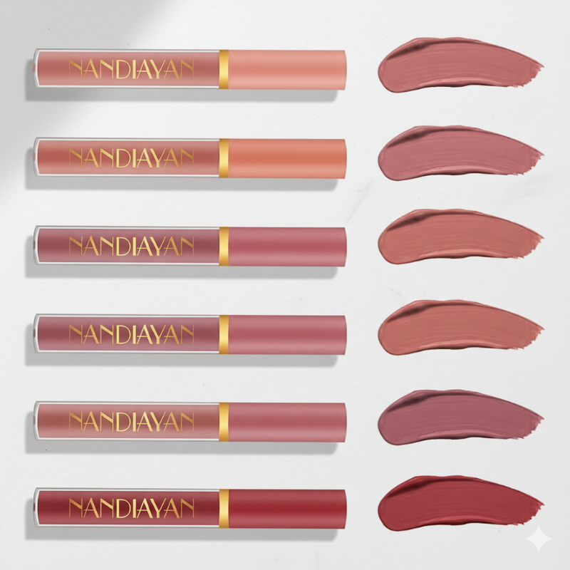 Feel High Metallic Liquid Lipstick Set – Pack of 6 (Shade A)