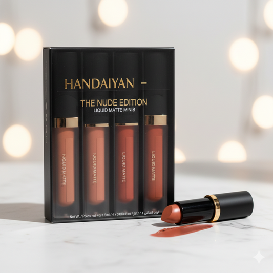 Nude Red Edition Liquid Lipstick Set – 4 Everyday Shades (16 ml)